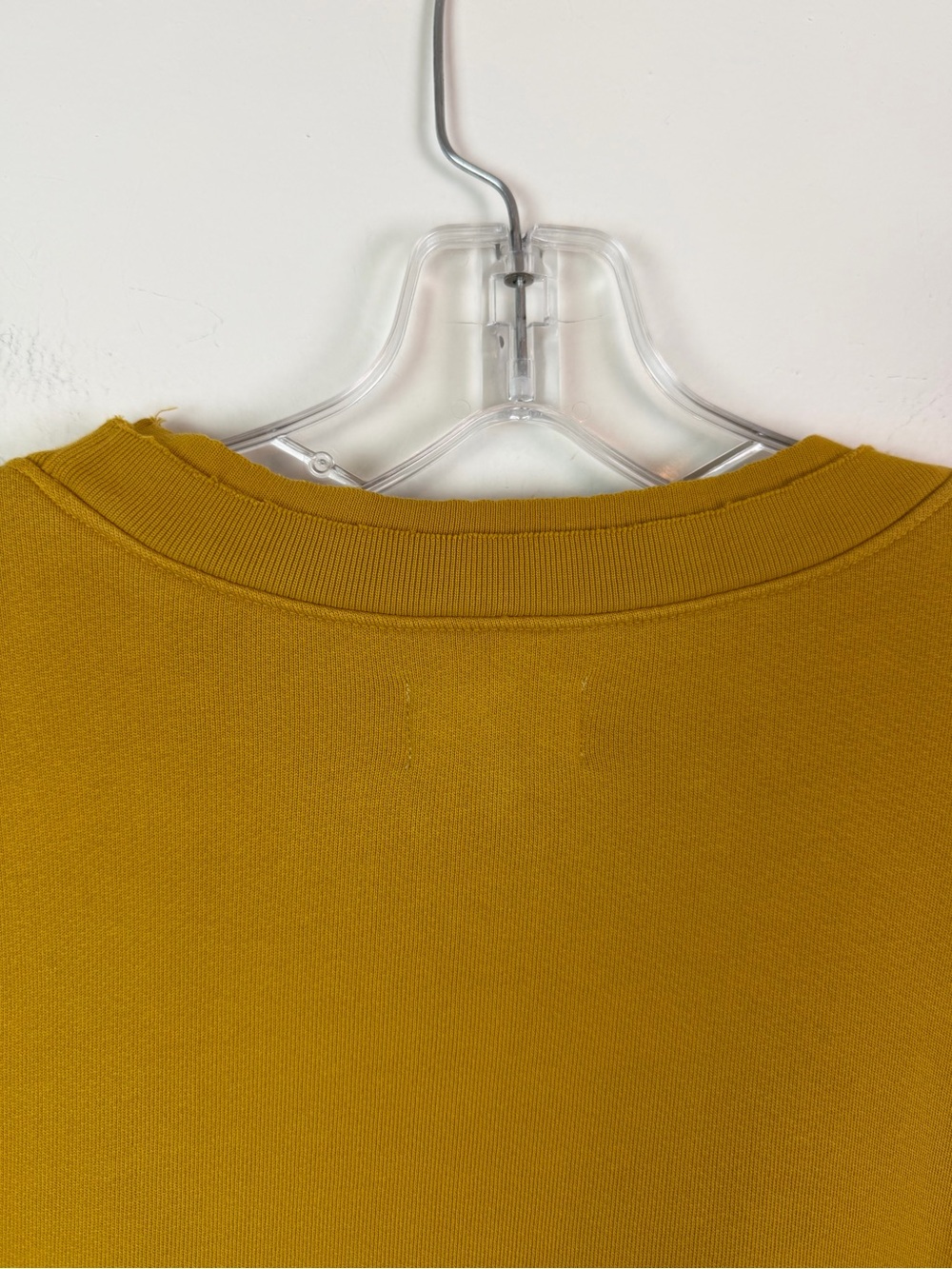 MATE The Label Organic Raw Neck Fleece Sweatshirt in Tumeric Size M - Picture 7 of 11